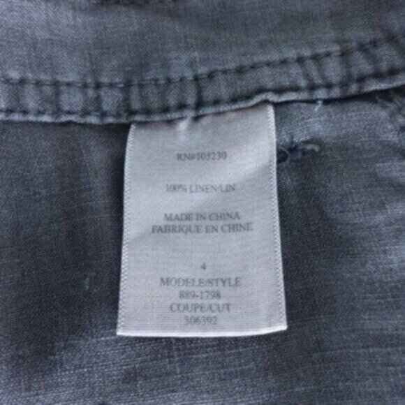 Joie Linen Cropped Cargo Pants Capris Brown Size Size 4 - Picture 5 of 6